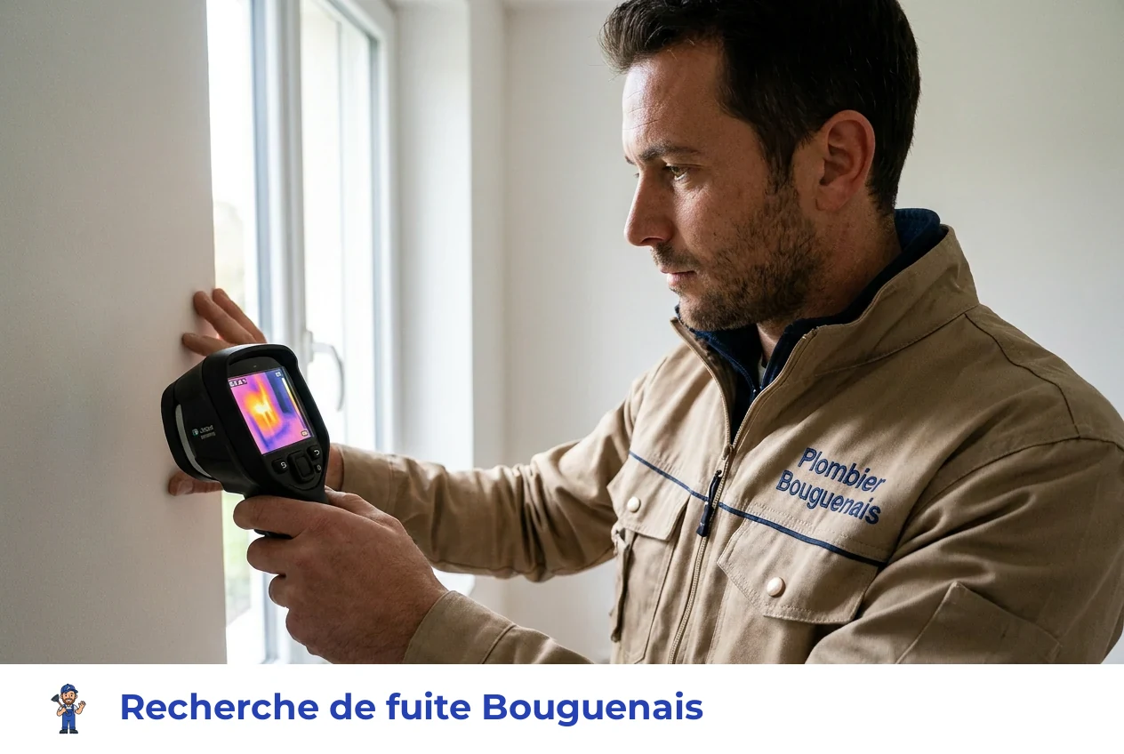 Recherche de fuite à Bouguenais